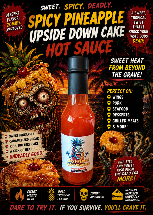 Spicy Pineapple Upside Down Cake Hot Sauce