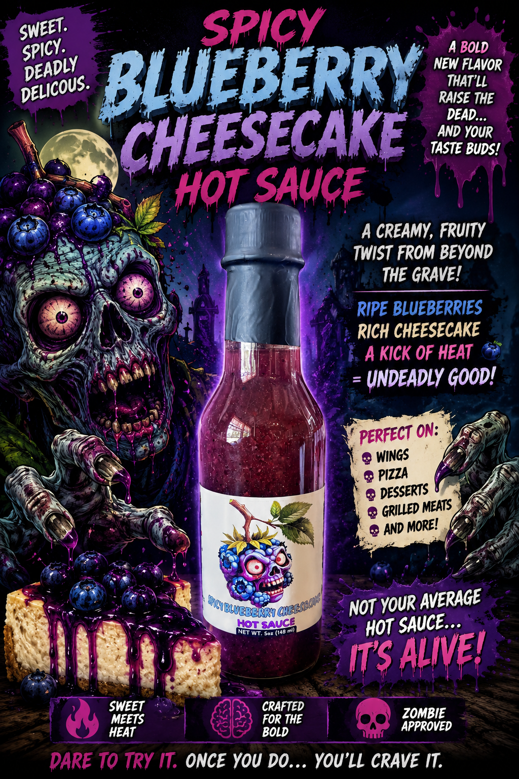 Spicy Blueberry Cheesecake Hot Sauce